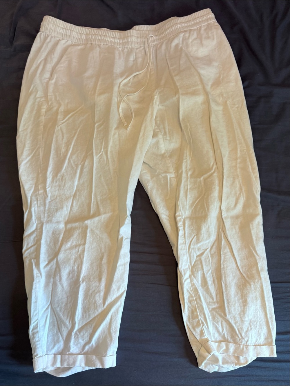 J Crew Factory Women’s 20W Plus White Linen Pants